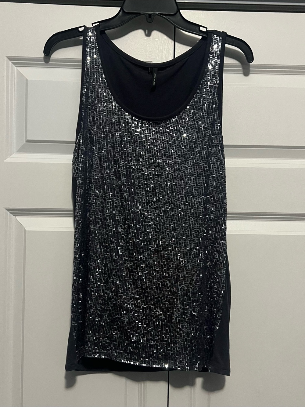 Maurices Dark Gray Sequin Tank Top